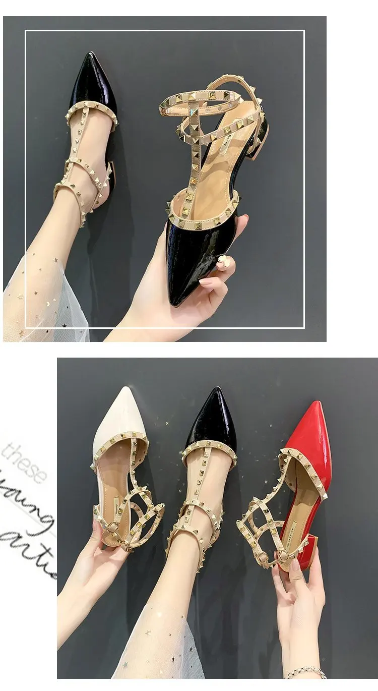 STILETTO PUMPS 8-12 Cm High Heel Court Shoes Spiked Studded Rivets Made to  Order Coloured Sole Red Sole - Etsy