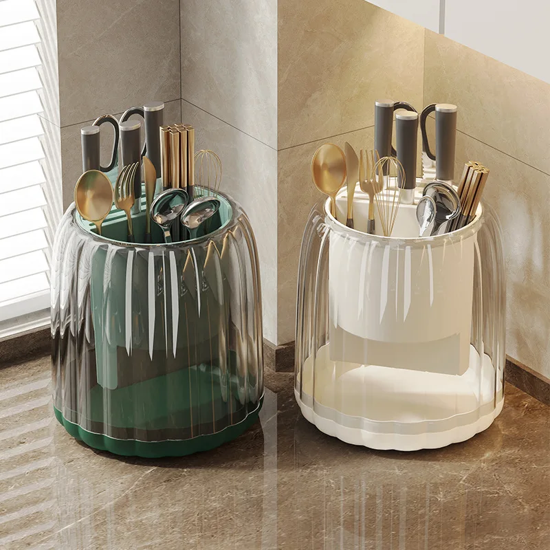 

Kitchen Light Luxury Good-looking Knife Holder Multi-functional Chopsticks Spoon Partition Storage Countertop Commodity Shelf