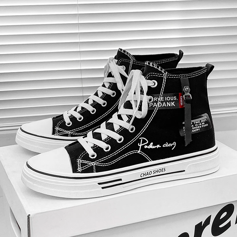 Canvas Shoes Unisex Women Men High Top Vulcanize Athletic Sneakers