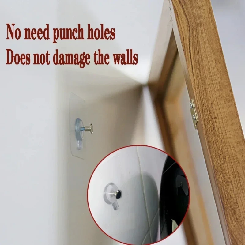Punch-Free Screw Stickers Wall Picture Non-Marking Hook Self Adhesive Nails Wall Hooks Kitchen Bathroom Accessories 1-20pcs Adhesive Hooks Hanging Hooks Wall Hooks