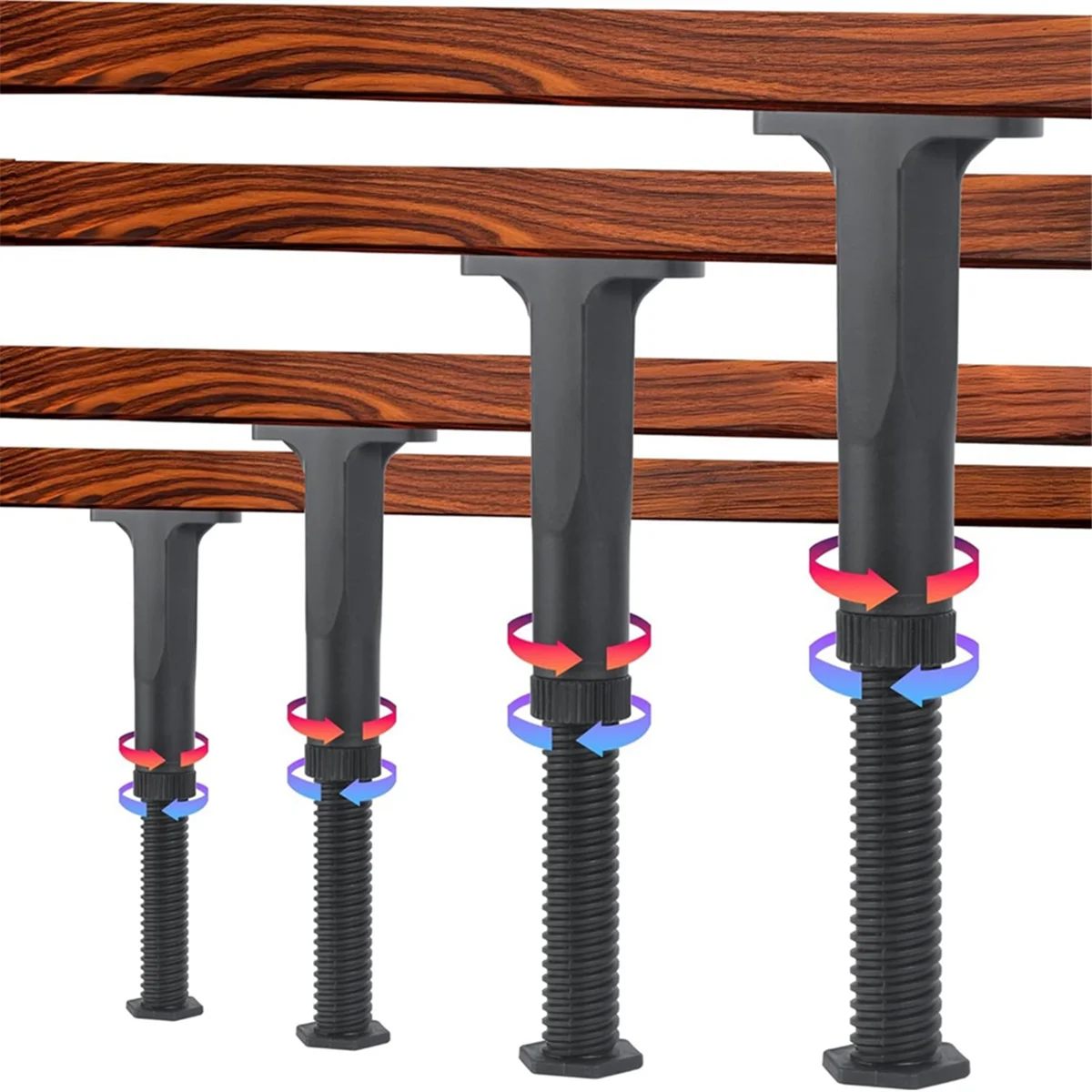XMLX 8 Pcs Adjustable Bed Support Legs 5.9 to 11 Inches Bed Frame Support Legs for Slats Replacement Frame