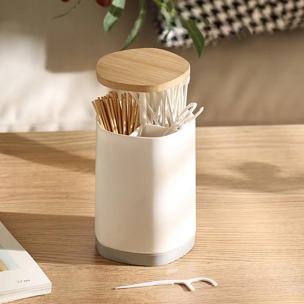 Easy Access Toothpick Holder Hidden Press Toothpick Holder Toothpick Cotton Swab Dispensers Modern Design Easy for Home