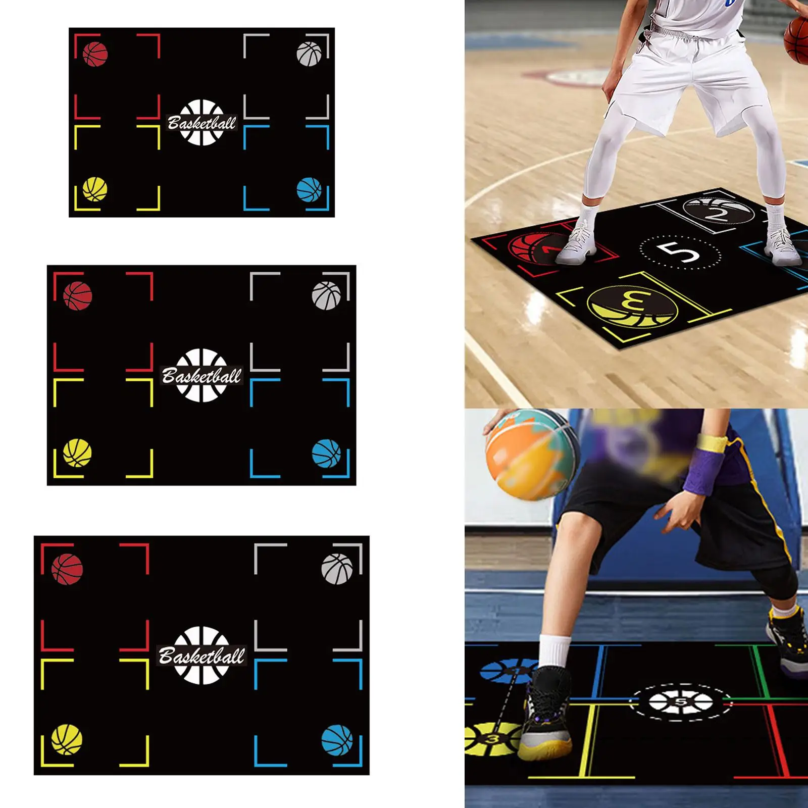 Basketball Training Mat Rug for All Levels Basketball Footstep Training Mat