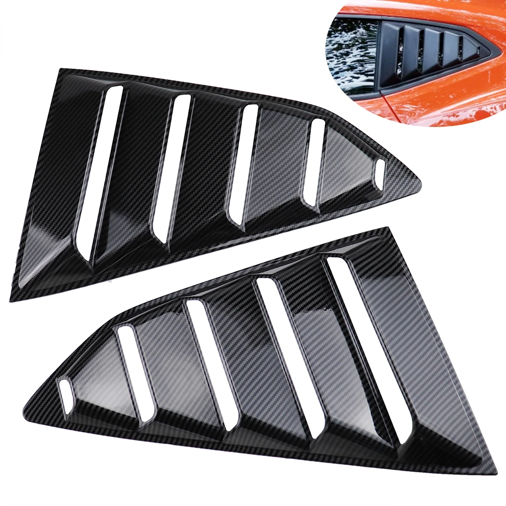 2PCS Car Rear Window Shutter Cover Spoiler Fit for Chevrolet Chevy Camaro 2016-2022 Quater Window Louvers Side Vent Trim