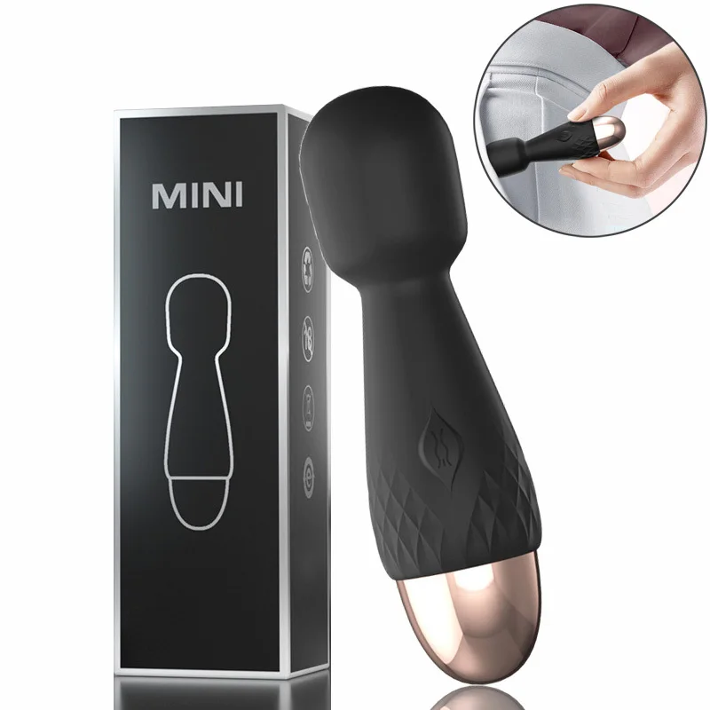 Mini-Vibrator für Frauen, tragbarer AV-Stab, 10 Modi, Vibration, Mini-Massagegerät, wiederaufladbar, wasserdicht, Masturbator, Sexy Shop_voghion.com