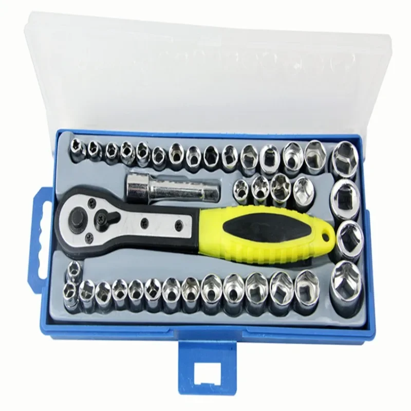 40-piece sleeve set, tool set, automobile maintenance tool sleeve set, socket wrench set, ratchet wrench set household tools.