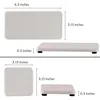 4PCS Stone Drying Tray for Bathroom Sink and Kitchen Counter, Fast Drying Diatomite Stone Sink Tray,Stone Soap Tray,Vanity Tray 5