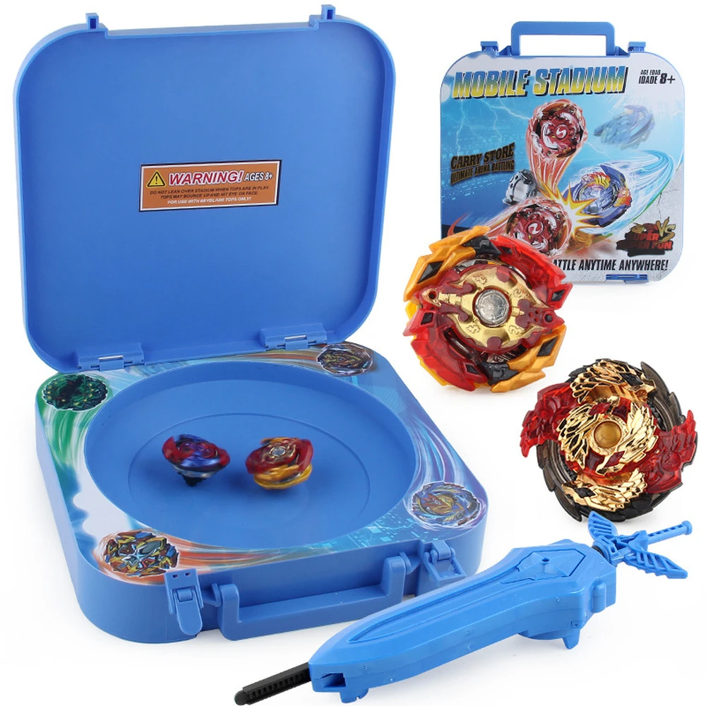 Toupie Beyblades Burst Carry Case Suit With 2 Gyros Sword And Wire Launcher  Spinning Toys For Children - Spinning Top - AliExpress