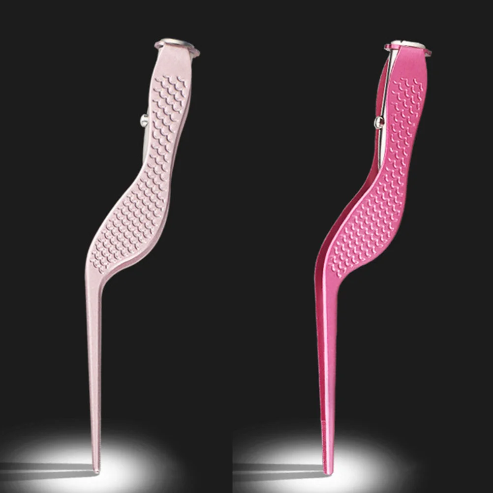 Ear Pick Tweezer Earwax Removal Earpick Picking Tool Curette Cleaner Cleaning Pink LED Child 5