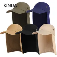 Snapback Sun Hat with Neck Cover Casual Summer Outdoor Hiking Hat UV Protection Camping Fishing Cap Men Gardening Cap Bucket Hat 1