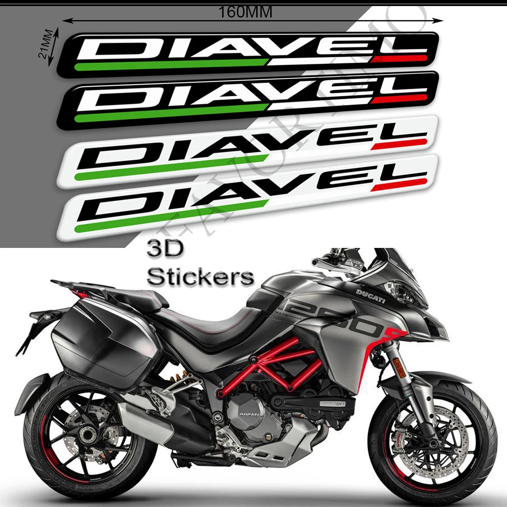 Motorcycle Stickers For Ducati Diavel 1260S V2 V4 Tank Pad Protector Fairing Emblem Logo Fender Windshield Handguard