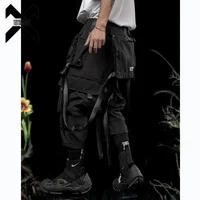 11 BYBB'S DARK Ribbons Multi Pockets Cargo Pants Men Hip Hop Streetwear Tactical Function Trouser Techwear  Harajuku Joggers Men 1