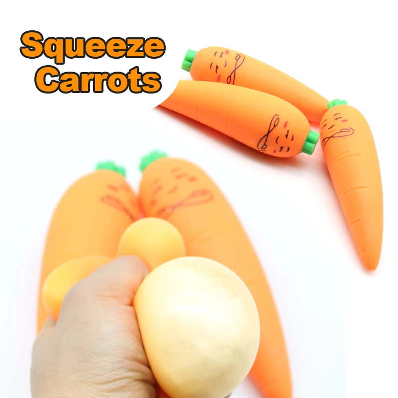 

Anti-Stress Toy Simulated Carrots Squeeze Fidget Toys Tpr Squishy Anti Stress Funny Stress Relief For Kids Adults Gift Prop J158