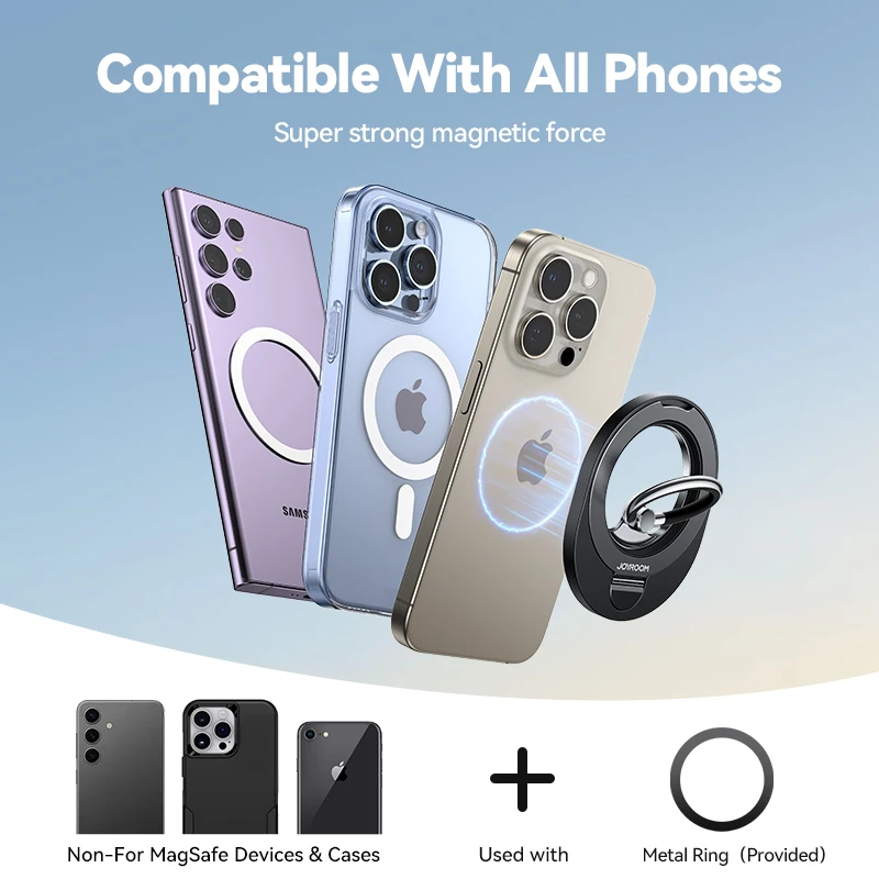 Joyroom Ring Phone Holder For Magsafe For iPhone Kickstand Ring Magnetic Phone Grip Holder Stand For iPhone 16 15 14 13 Pro Max - Image 6