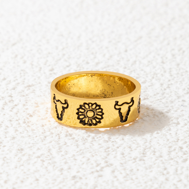 Vintage Cattle Ring for Women Creative Eagle Silver Color Alloy Finger Rings Girls Birthday Party Jewelry Accessories