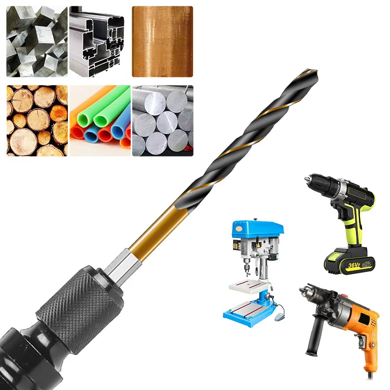 Drill bits 1pcs High Speed Steel 1/4 Hex Shank Twist Drill Bit Wood Metal Hole Cutter Core Drilling Tool Cobalt Twist Drill Bits 1.5mm-14mm