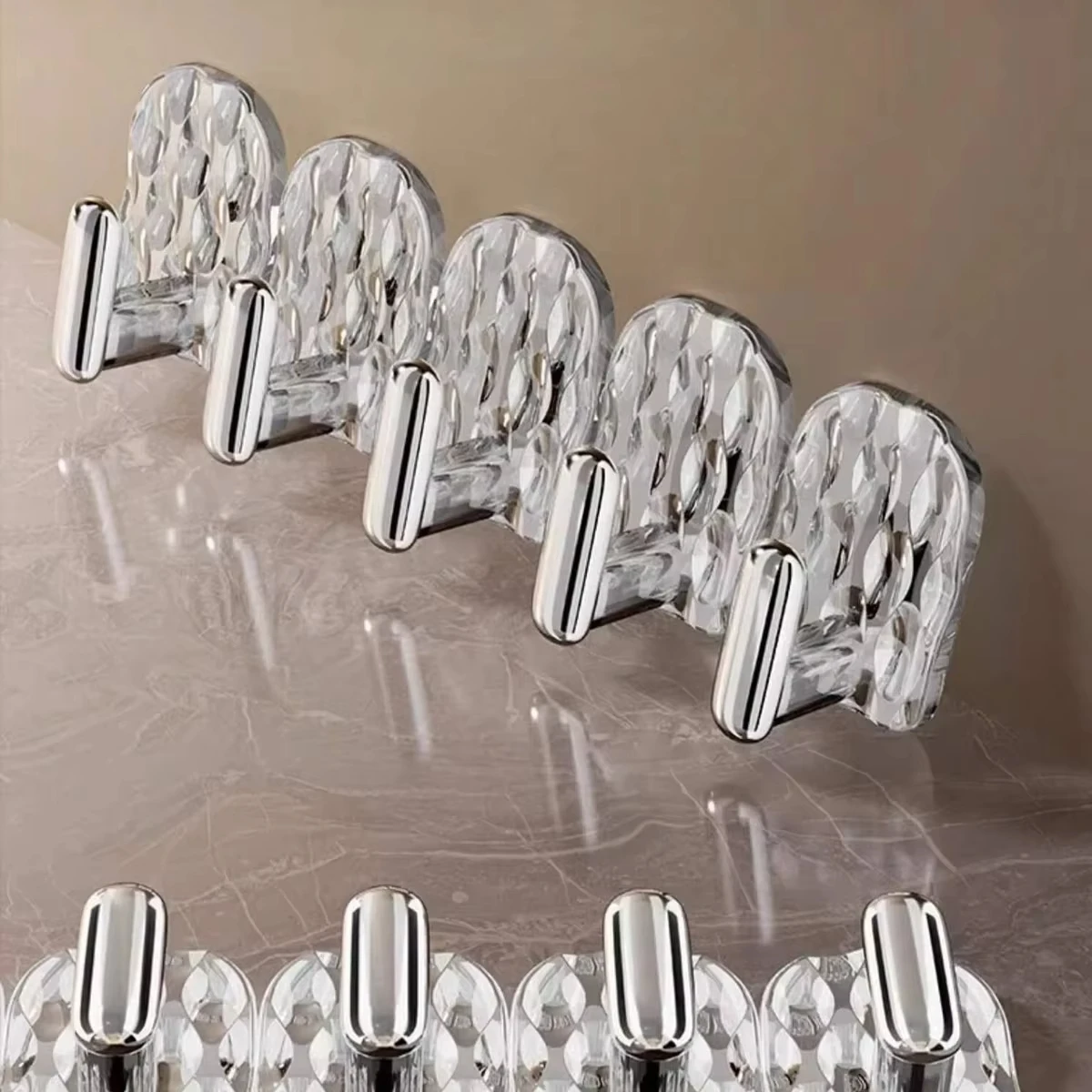5PCS Multi row mini hook necklace storage rack jewelry display rack hanging necklace rack hanging necklace wall hanging 2