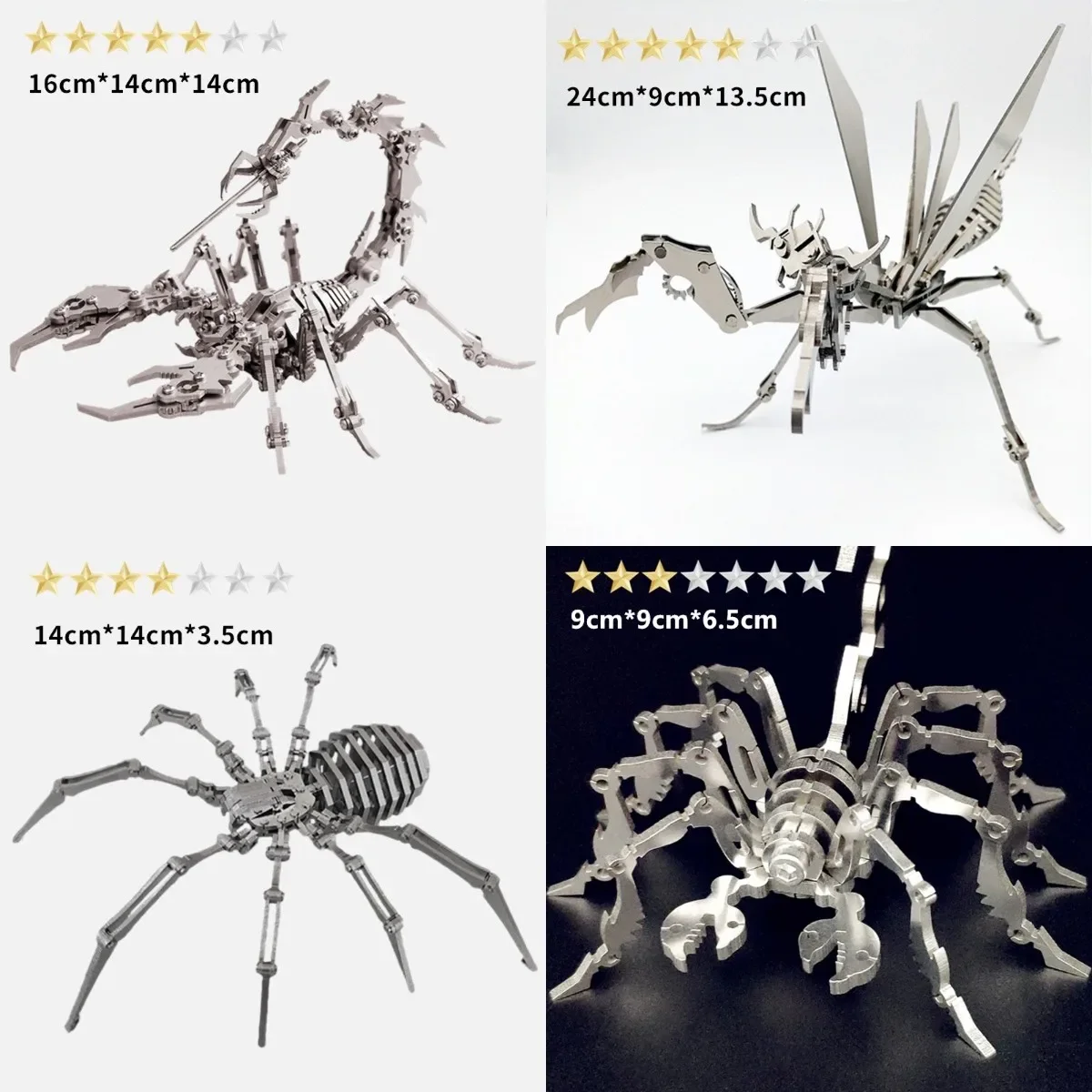 3D Puzzle Animal Spider King Model Metal Scorpion Jigsaw DIY Assemble Toys Mechanical Assembly Kits Toy Children Adults Gifts 6