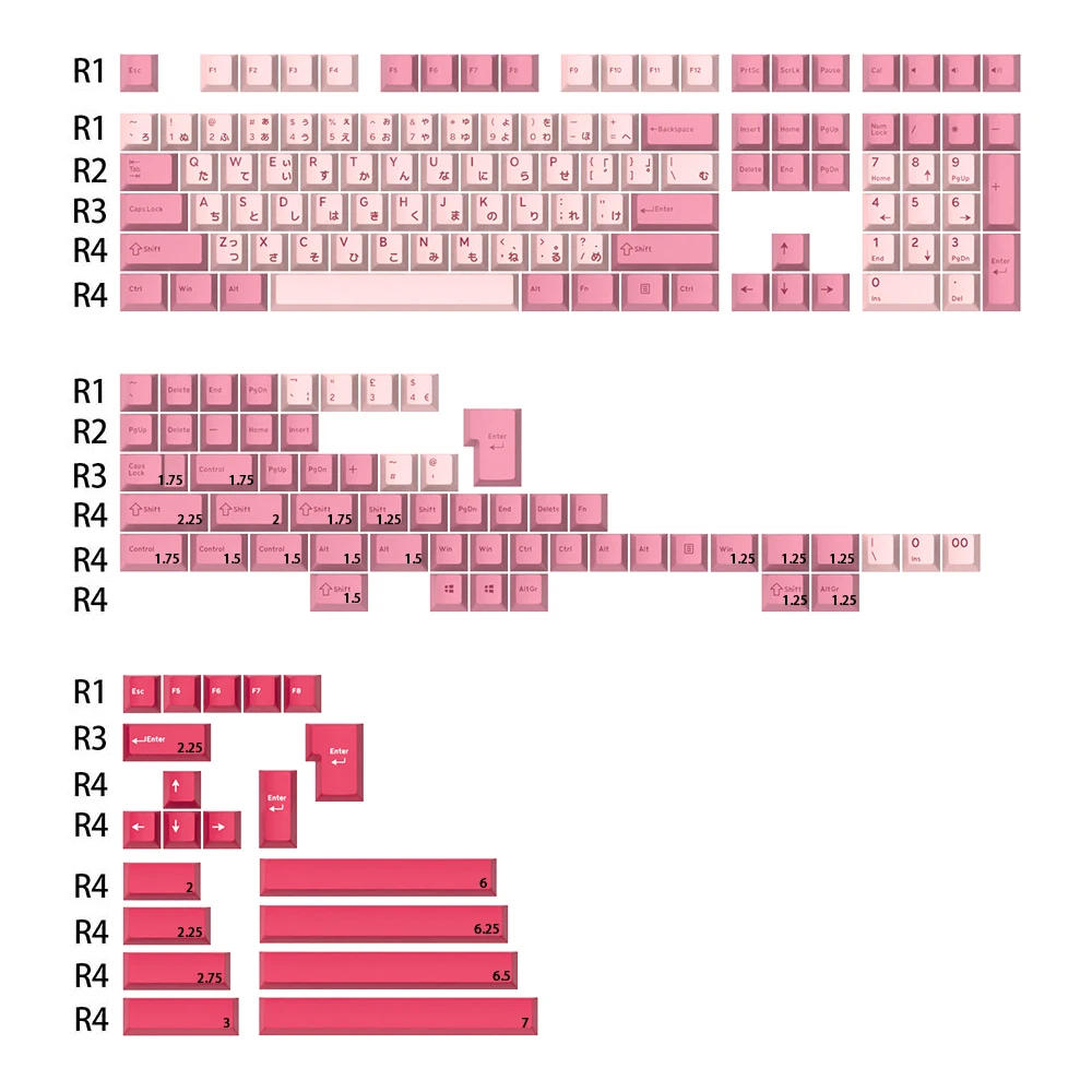 Ghost Rounds Doubleshot Keycap Teclado Dmx 60 65 87 104 Wob Bow Dmg Apollo Pesca Shoko Nautilus Marrs Verde Azul Samurai - Imagem 5