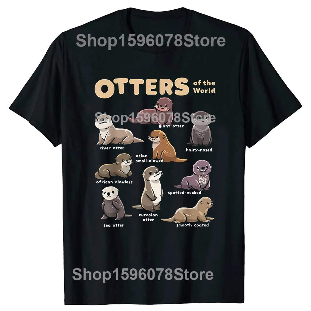 Sea Otter World: Educational Casual Unisex Cotton T-Shirt