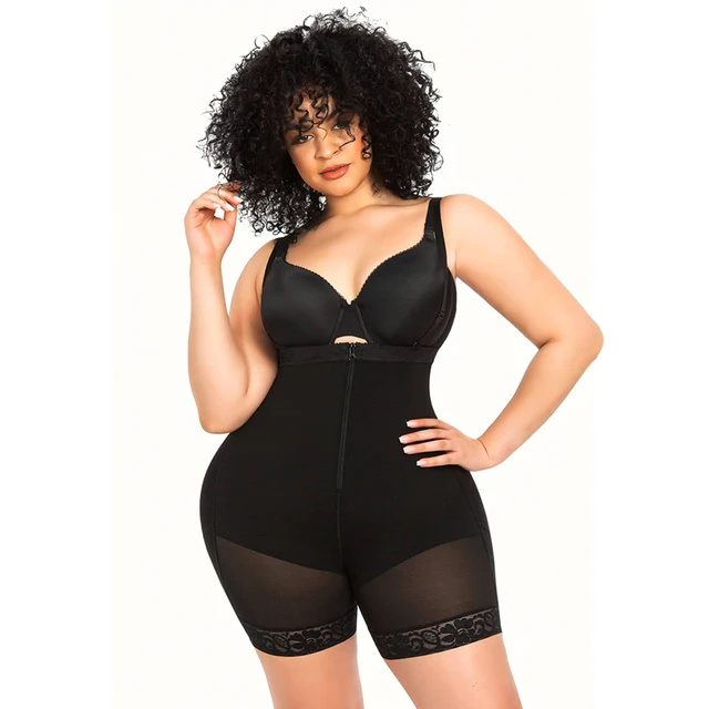 Women's Plus Size Detachable Straps Side Zip Firm Compression