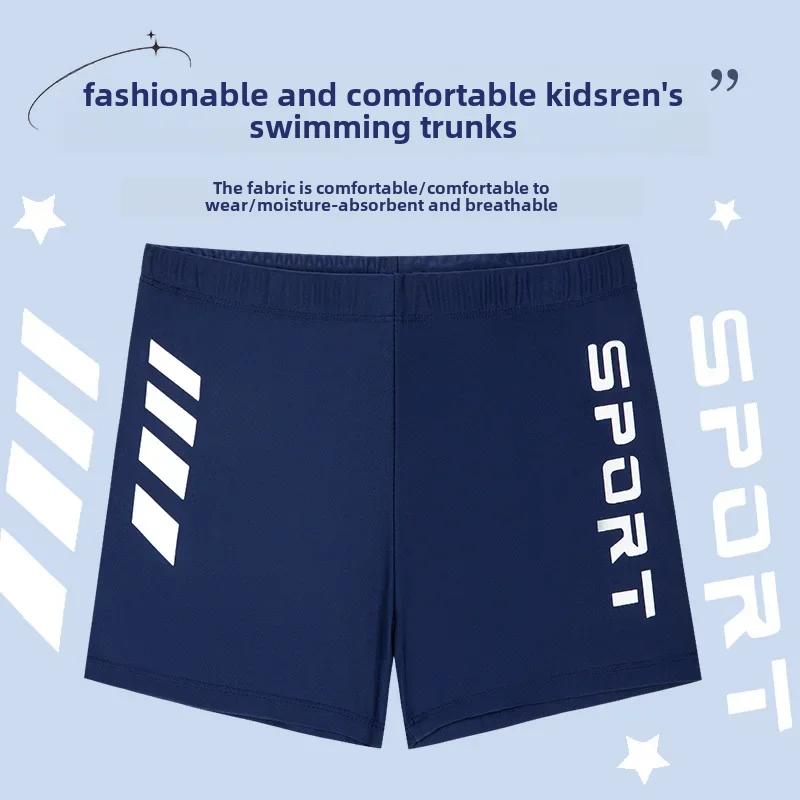 Professional Children's Swimming Trunks Unique Letter Print For Boys Ages 4-12 Swimwear Training Shorts swim trunks swim shorts