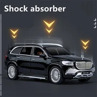 1/24 Maybach GLS-Class GLS600 SUV Alloy Car Model Diecasts Metal Toy Luxy Car Model Collection Sound Light Simulation Kids Gifts 2
