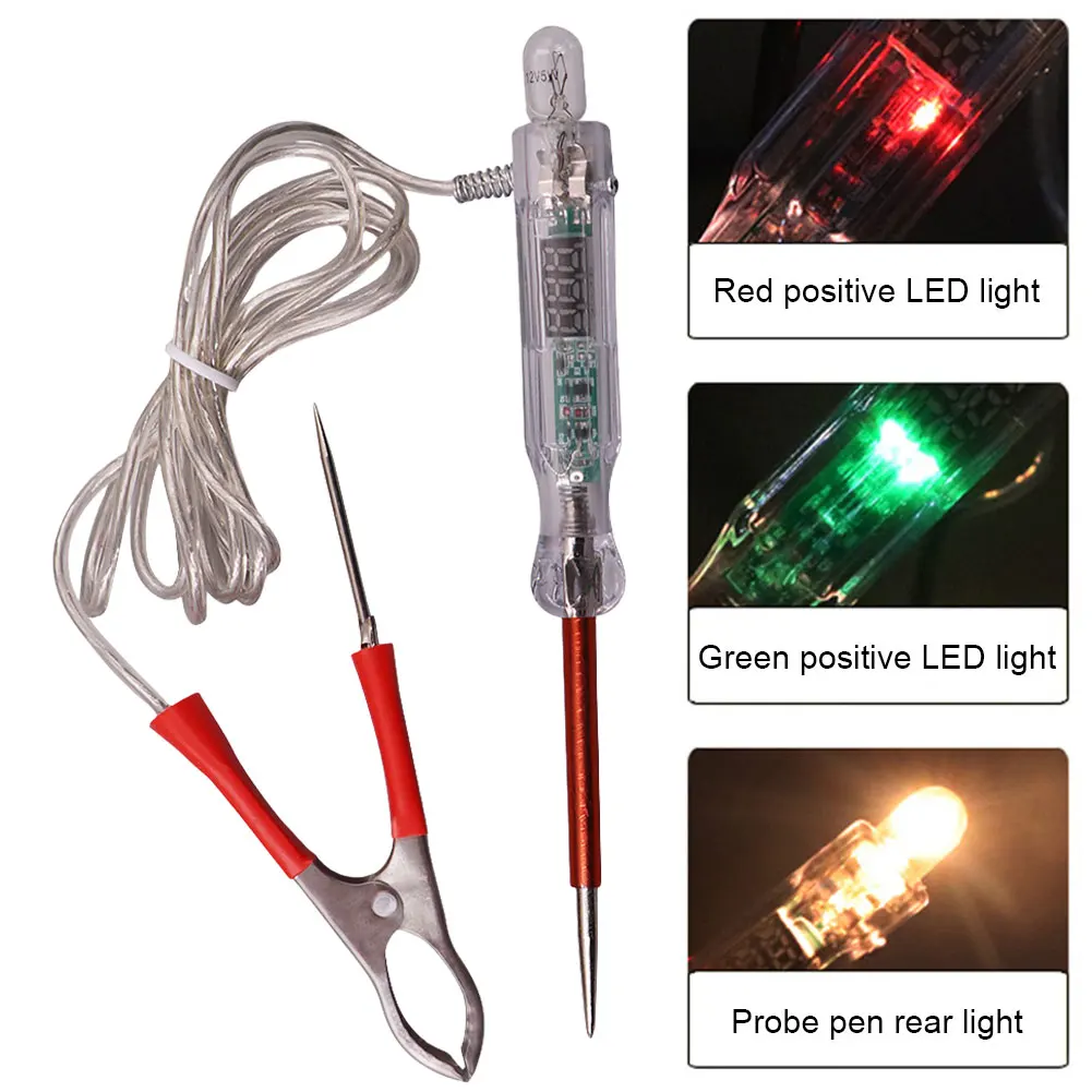 Digital Automotive Test Light - 6V/12V/24V Circuit Tester With Voltmeter For Cars & Trucks