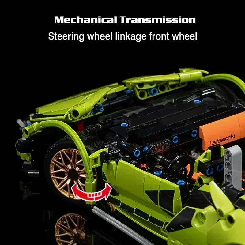 Building Block Toys Electric Toy Model 1280PCS Racing Car Static or Remote Control