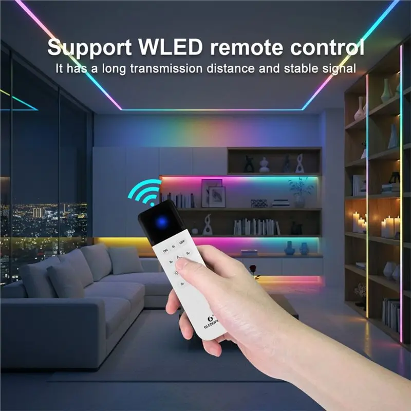 GLEDOPTO WLED 컨트롤러 엘리트 1D2P-EXMU GL-C-620WL 디지털 RGBIC PWM 단일 색상 LED 스트립용 내장형 릴레이 퓨즈 이더넷
