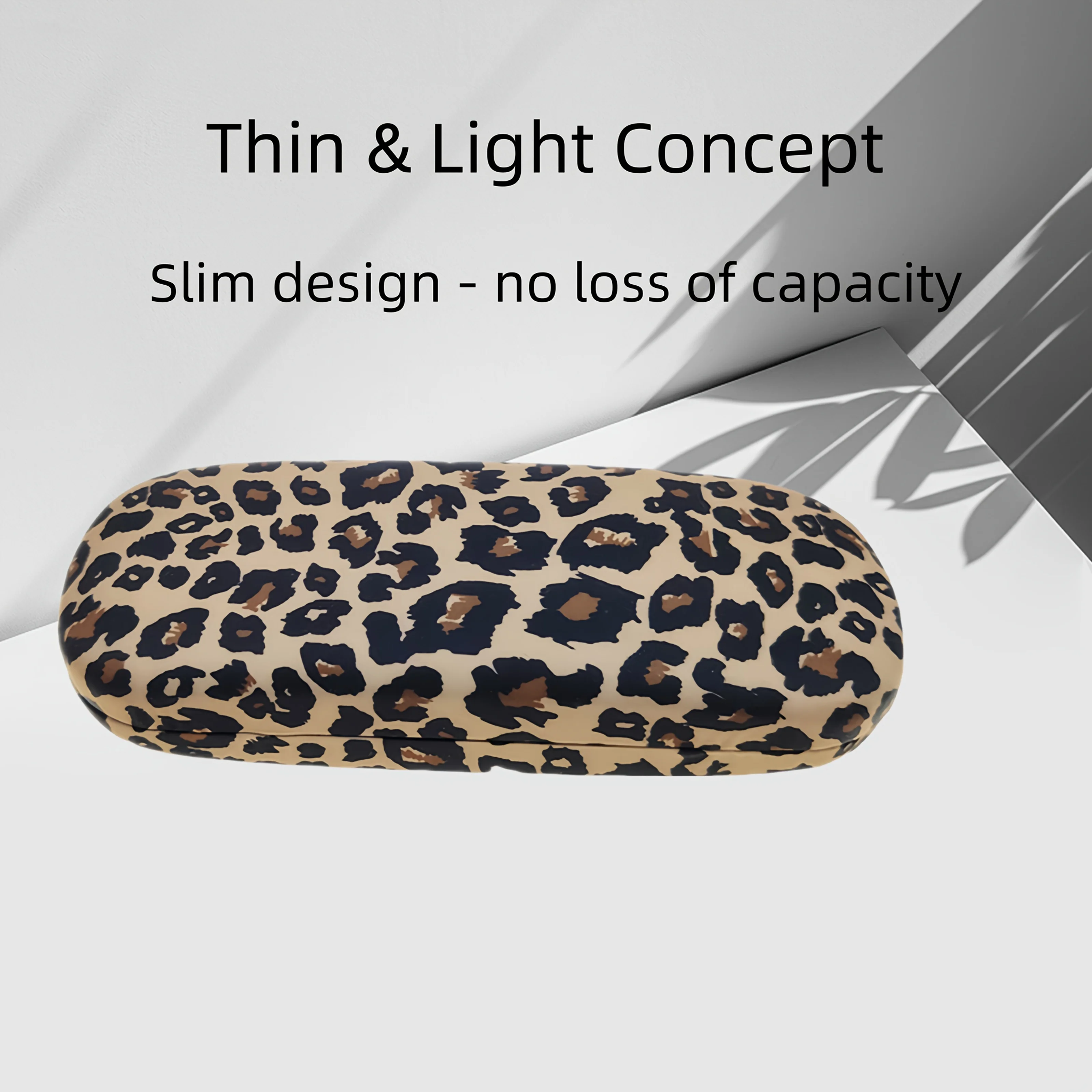 Luxury Leopard Print Metal Glasses Case - Durable & Stylish Design