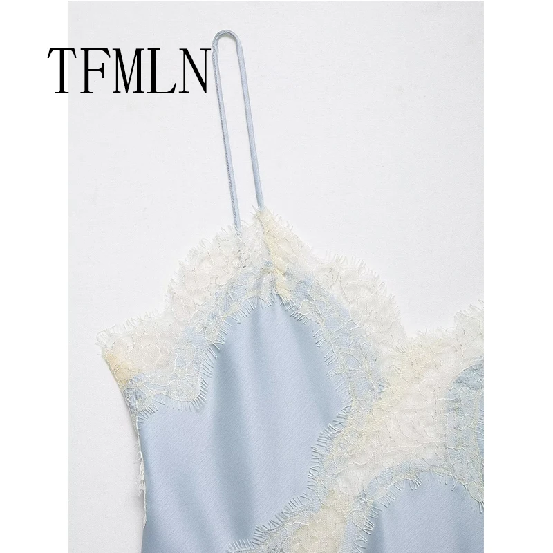 Women Sexy Lace Patchwork Strappy Tops Sleeveless Backless V-neck Summer Female Thin Camisole Lady Top Holiday Heach Party