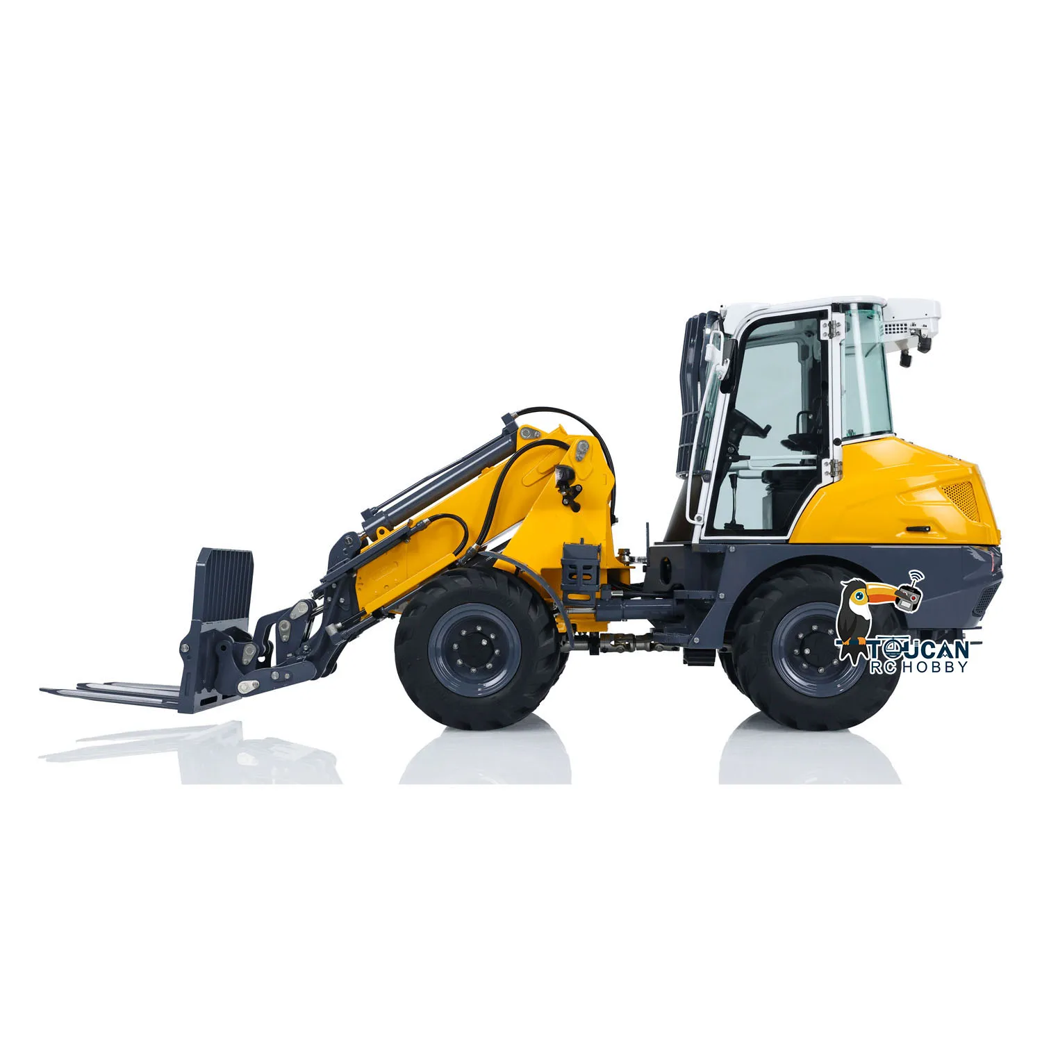 Customized RC Hydraulic Loader LESU AT1050 RTR 1/14 Machine Telescopic Arm Fork Lift Truck Model Construction Vehicles RC Car 3