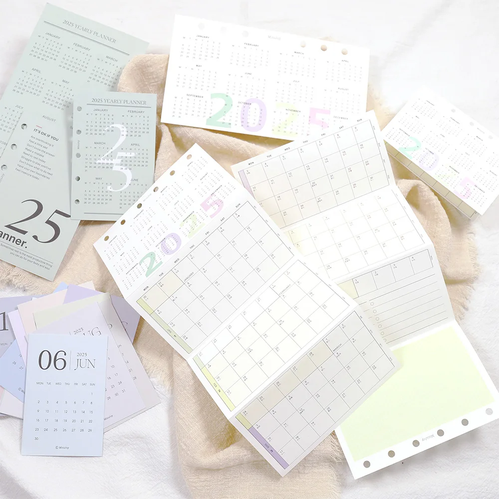 Elegant 6-Hole Loose Leaf Journal Planner - Premium Calendar Accessories & Office Stationery Supplies