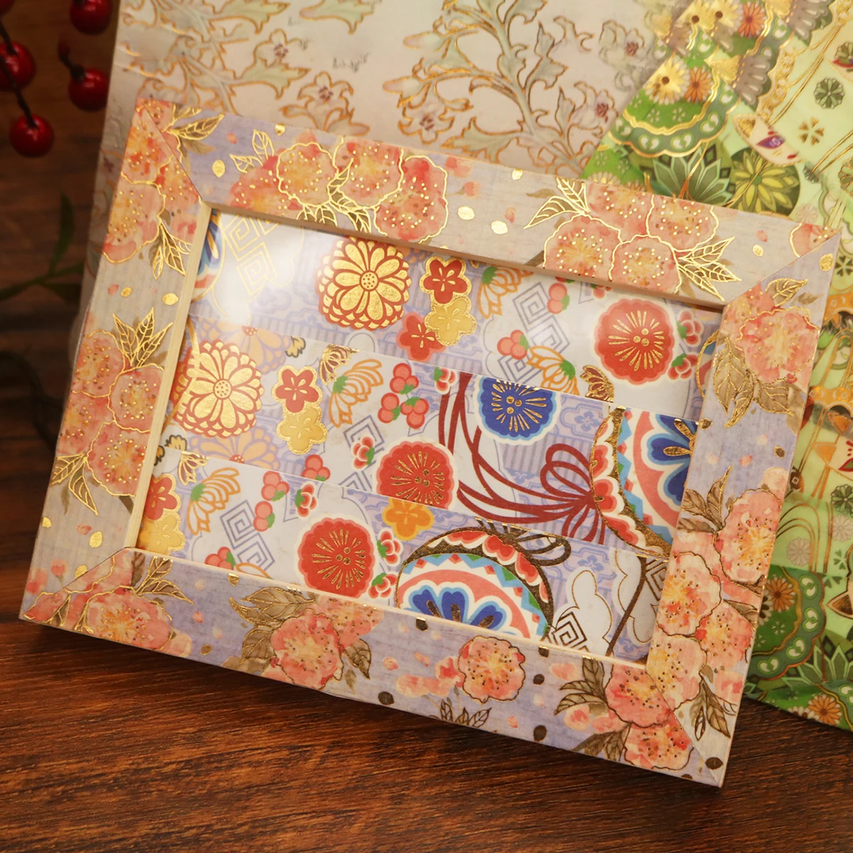 달콤한 꽃 핫 스탬핑 마스킹 테이프 금박 와시 장 접착 스티커 스크랩북킹 다이어리 플래너 문구 선물