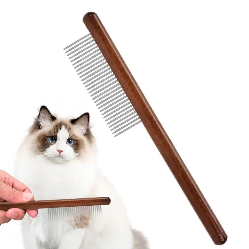 

Dog Brush For Shedding Hair Remover Massage Pet Stainless Steel Teeth Combs Gentle Pet Grooming Combs For Removing Tangles