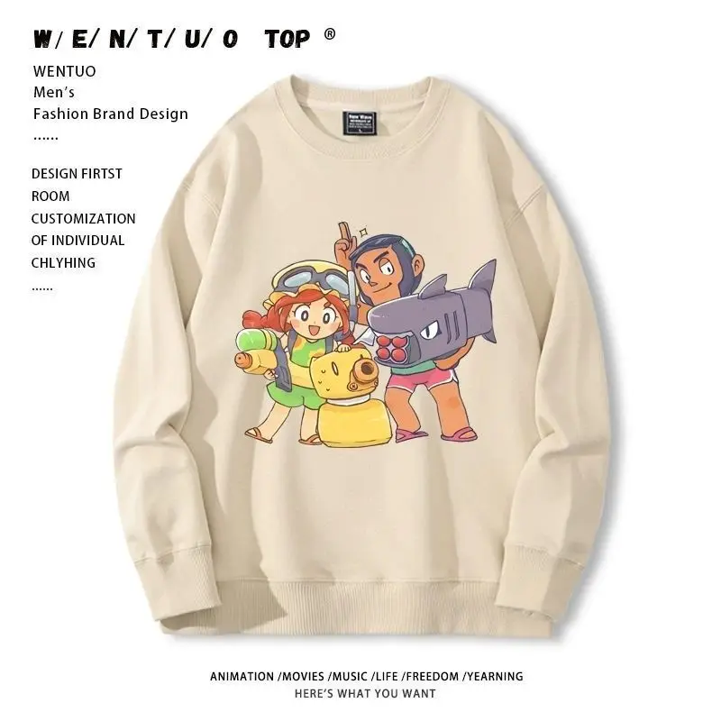thumbnail image 1 of Suéter de cuello redondo perimetral de Jesse del juego BrawlStars, ropa de lana para otoño e invierno para adolescentes, ropa para niños, ropa de niña Bluey, 1 of 5