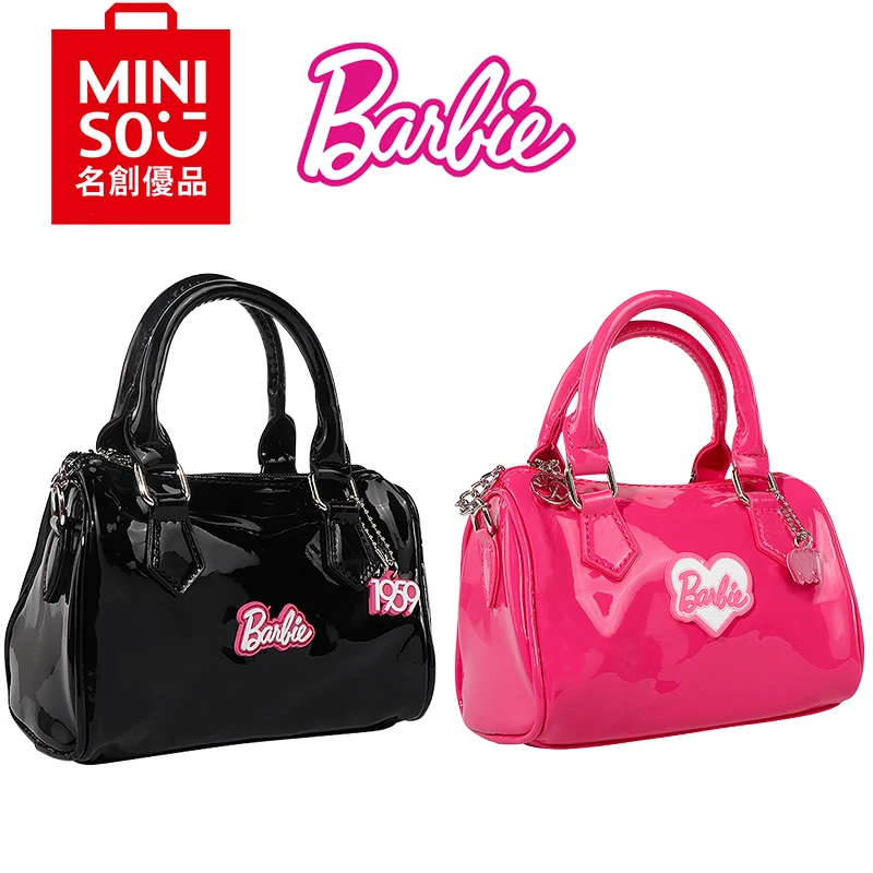 

Miniso Barbie Series Speedy Crossbody Bag Fashion Ladies High Capacity Shopping Bag Girls Versatile Handbag Tote Bags Purse Gift