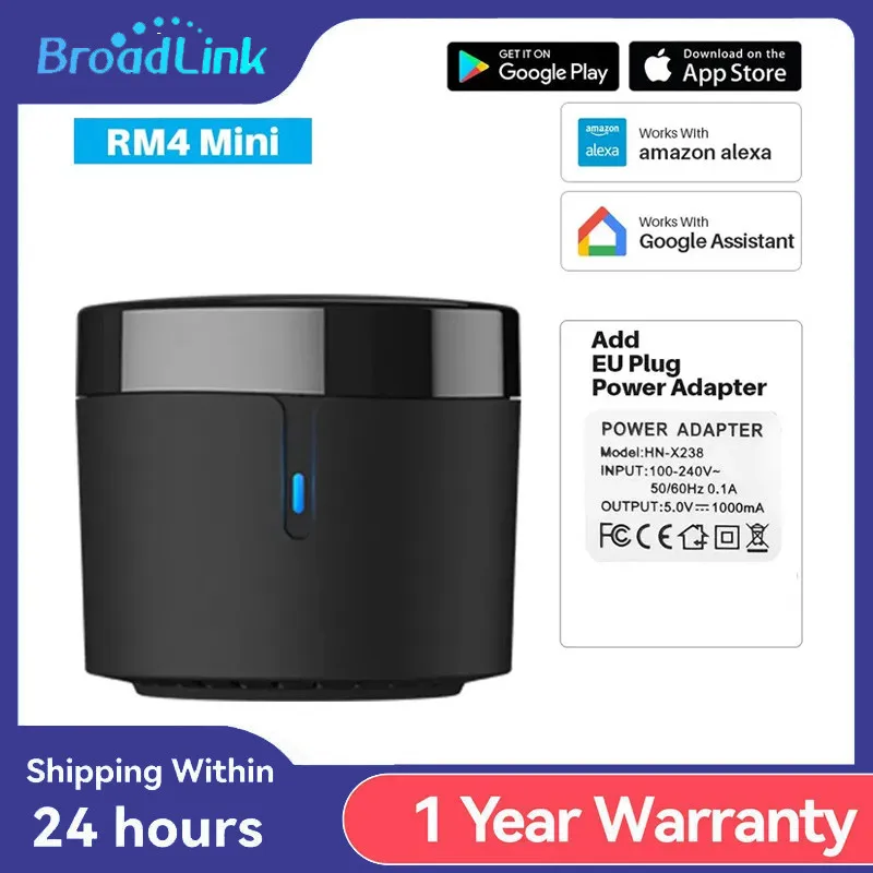 Broadlink Rm4 Mini Telecomando Smart Infrared Home Aleax Controllo Vocale Per Google Home Ir Telecomando Universale Aggiungi Adattatore Usb