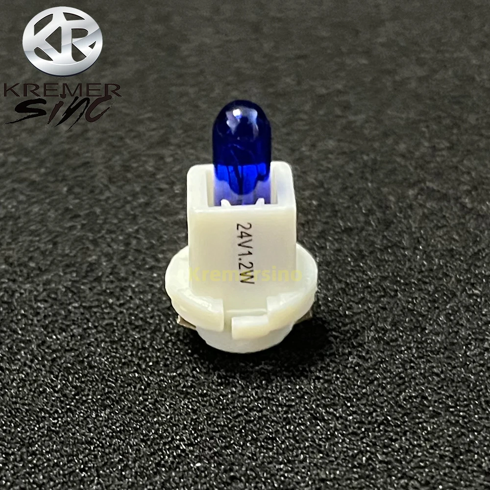 10pcs Bulbs Lamps for Audi Mercedes Benz BMW Opel Volvo Dashboard Instrument 24V 1.2W Blue White Socket