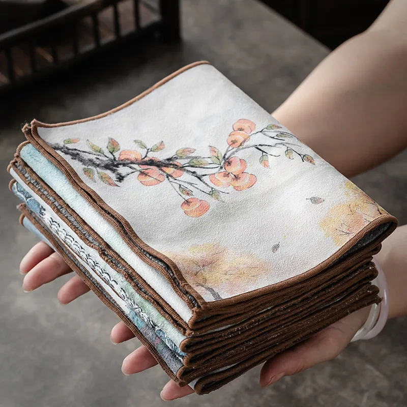 Cotton Linen Tea Towel Tea Ceremony Accessories