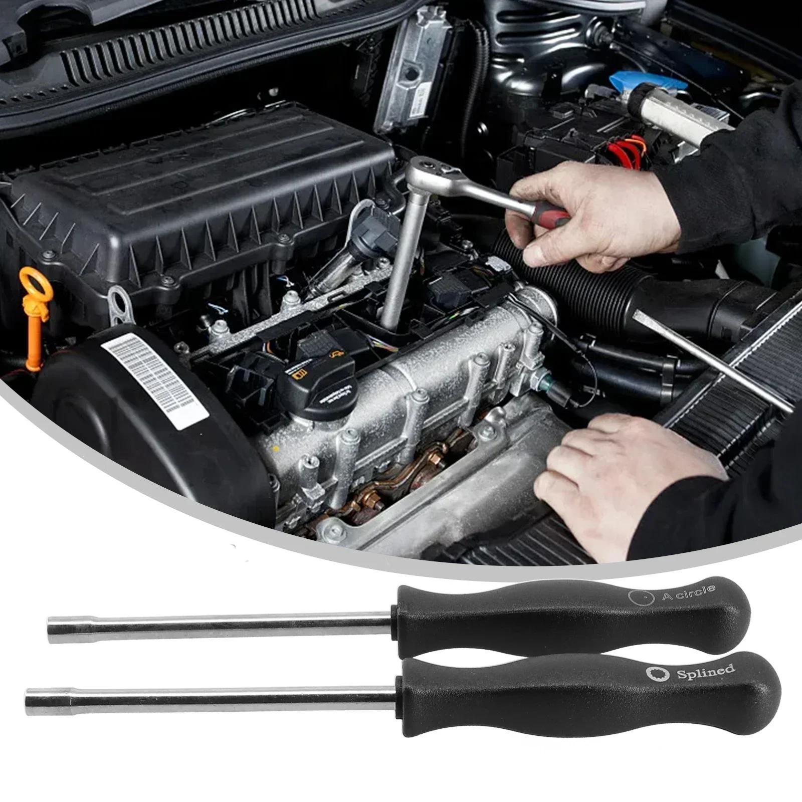 2pcs 21-Teeth Splined + A-Circle Carburetor Adjustment Tool Screwdriver Kit For Husq-varna 125,135, 136, 137, 141, 142, 235 Carb