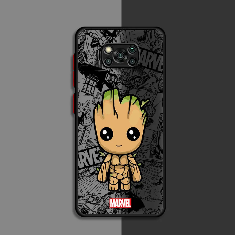 thumbnail image 1 of Soft Cartoon Marvel Groot Spiderman Phone Case for Xiaomi Poco X4 Pro M5s X3 NFC M5 X3 Pro X4 GT F3 X5 Pro M3 C40 Cover Clear, 1 of 5
