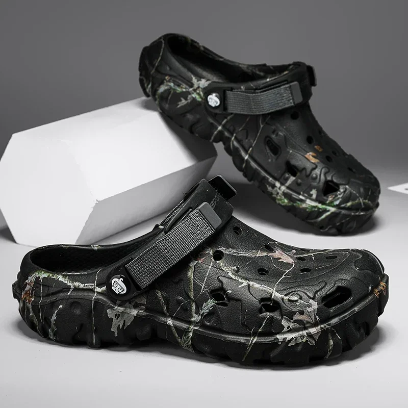 Sommersandalen für Herren, EVA, leicht, bequem, Strandschuhe, rutschfeste Outdoor-Hausschuhe, atmungsaktive Garten-Clogs für Herren – Detail 2