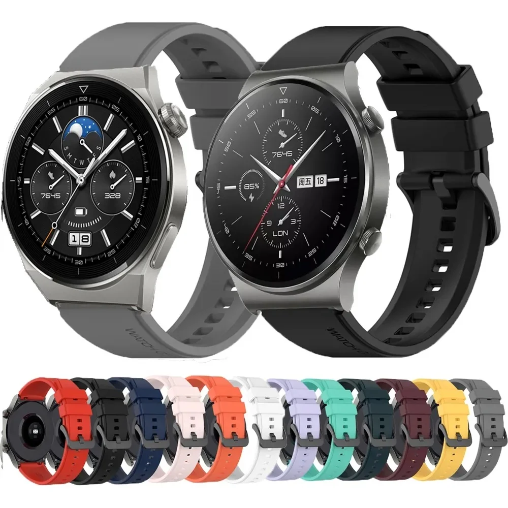 Bandas de repuesto para Huawei Watch GT2 GT3 GT 3 2 Pro 46mm SE pulsera 22mm correas de silicona originales cinturón de pulsera oficial