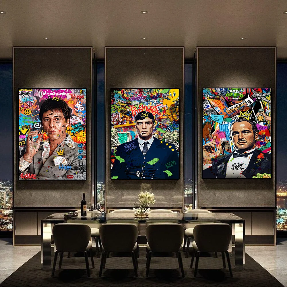 Bold Urban Graffiti Art Print - Retro 80s Street Style Canvas Decor