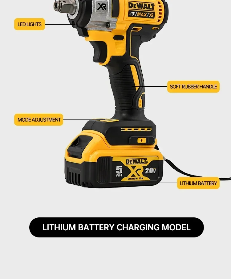 Cordless Impact Wrench Dewalt DCF880 205N.m Cordless Impact Wrench 2300RPM Compact Electric Wrench Recharge Power Tools For Dewalt 20V Battery