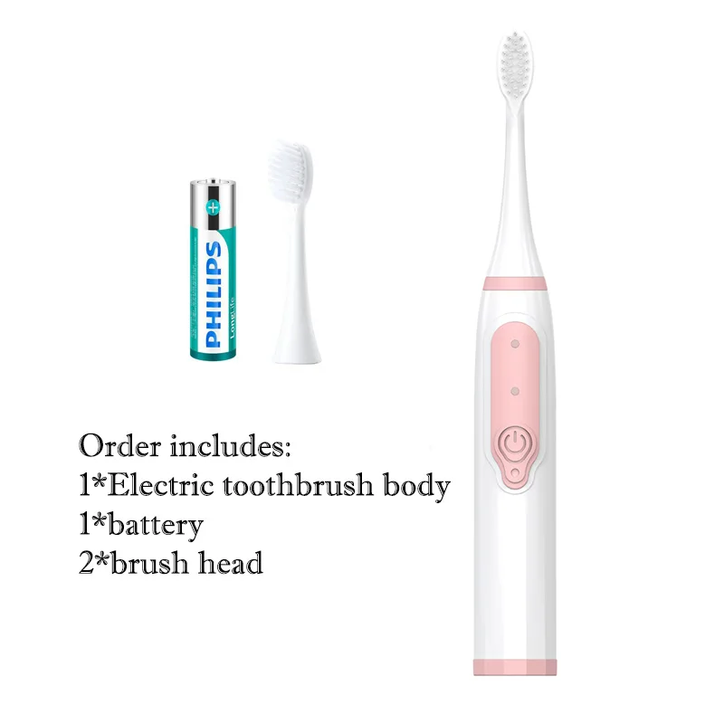 thumbnail image 1 of Cepillo de dientes eléctrico sónico, cepillo de dientes de limpieza profunda, modelo de batería de larga duración, cabezales de repuesto impermeables para adultos, 1 of 5