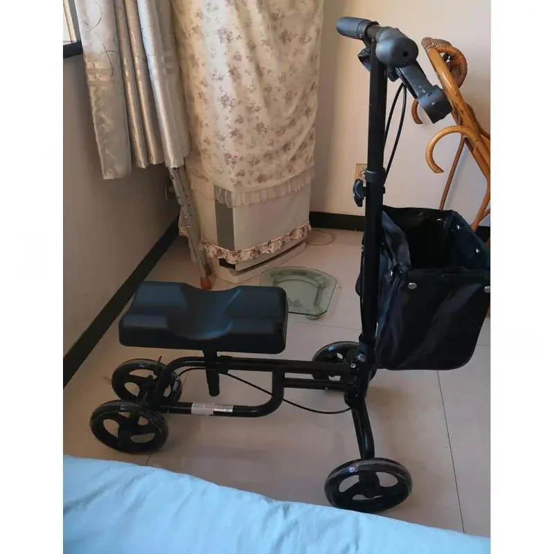 발목 발목용 바스켓 제동 시스템이 있는 무릎 스쿠터, 이코노미 조향 워커, 울트라 컴팩트 및 휴대용 목발 대체