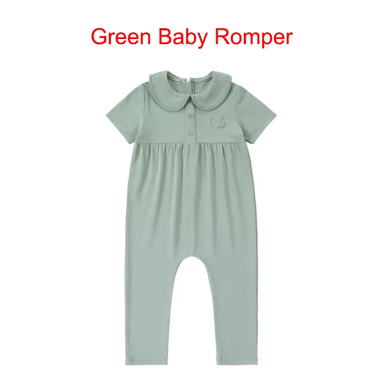 Gray Green Romper